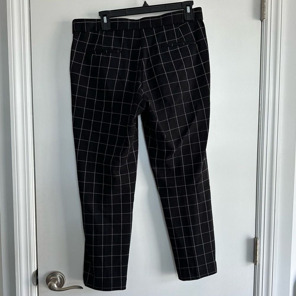 Amanda + Chelsea Black and White Square Print Trouser Pants - Picture 2 of 2